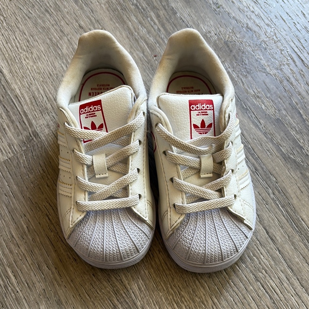 Adidas Cream Sneakers Classic Shell Toe Design